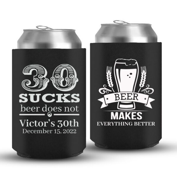 30th Birthday koozies-05-Black