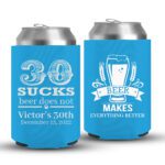 30th Birthday koozies-05-Cyan