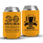 30th Birthday koozies-05-yellow