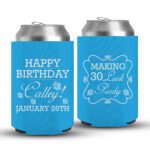 30th Birthday koozies-10-Cyan