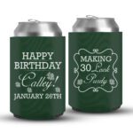 30th Birthday koozies-10-Green