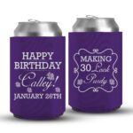 30th Birthday koozies-10-Purple