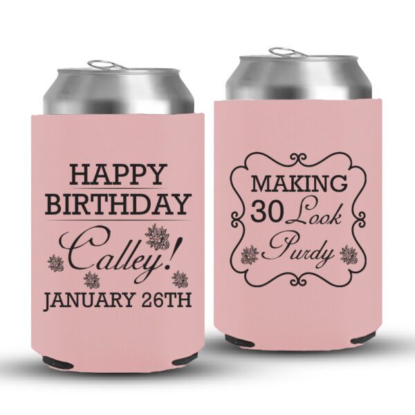 30th Birthday koozies-10-baby pink