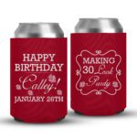 30th Birthday koozies-10-red