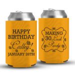30th Birthday koozies-10-yellow