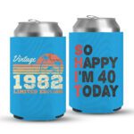 40th Birthday koozies-01-Cyan