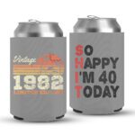 40th Birthday koozies-01-Grey