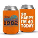 40th Birthday koozies-01-Orange