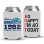 40th Birthday koozies-01-White