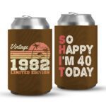 40th Birthday koozies-01-dark brown