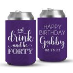 40th Birthday koozies-02-Purple
