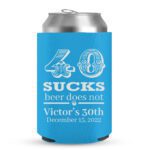 40th Birthday koozies-03-Cyan