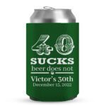 40th Birthday koozies-03-Green