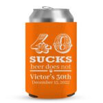 40th Birthday koozies-03-Orange