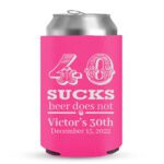 40th Birthday koozies-03-Pink