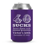 40th Birthday koozies-03-Purple