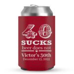 40th Birthday koozies-03-RED