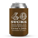 40th Birthday koozies-03-dark brown