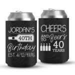 40th Birthday koozies-04-Black