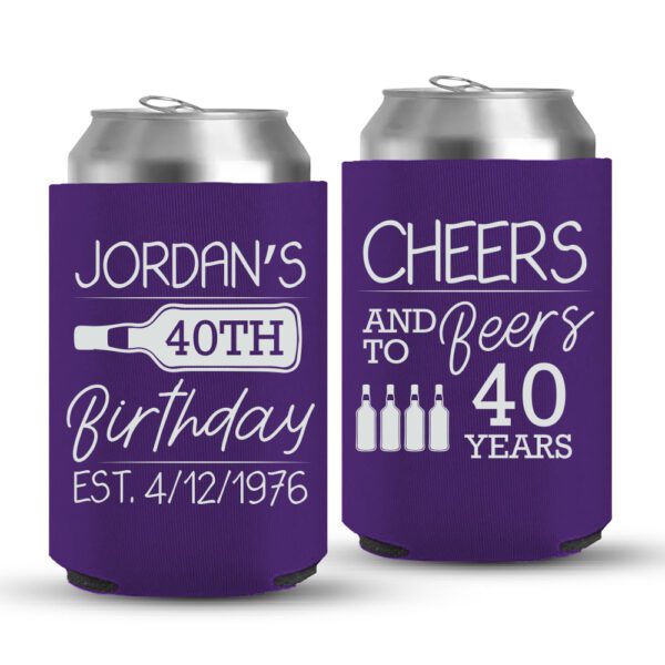 40th Birthday koozies-04-Purple