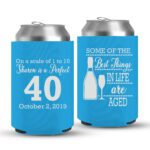 40th Birthday koozies-05-Cyan