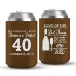 40th Birthday koozies-05-dark brown