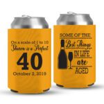 40th Birthday koozies-05-yellow