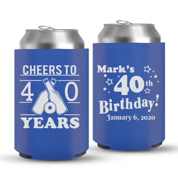 40th Birthday koozies-06-Blue