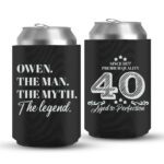 40th Birthday koozies-07-Black