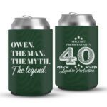 40th Birthday koozies-07-Green