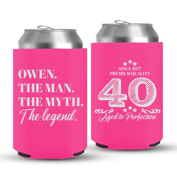 40th Birthday koozies-07-Pink