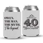 40th Birthday koozies-07-White