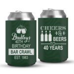 40th Birthday koozies-09-Green