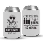 40th Birthday koozies-09-White