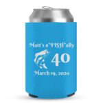 40th Birthday koozies-10-Cyan