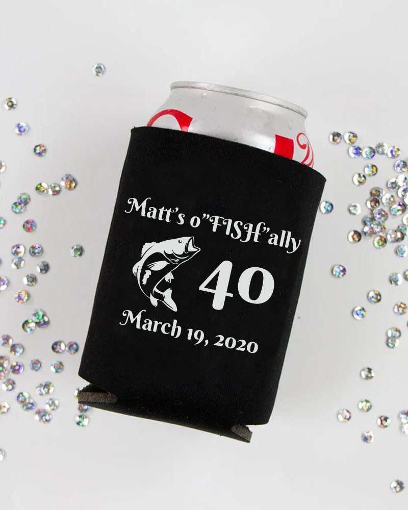 40th birthday koozie header