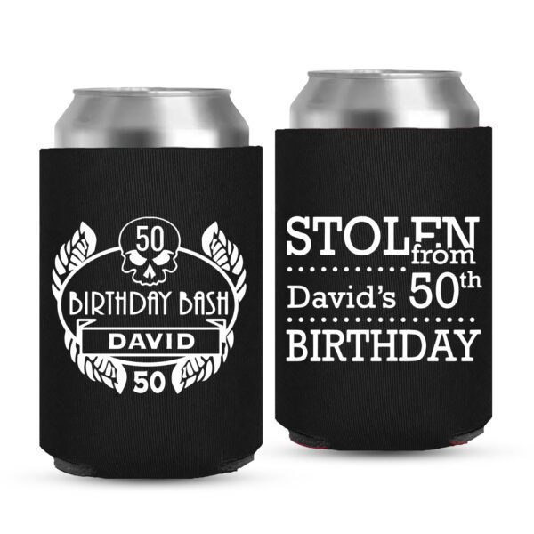 50th Birthday koozies-01-Black