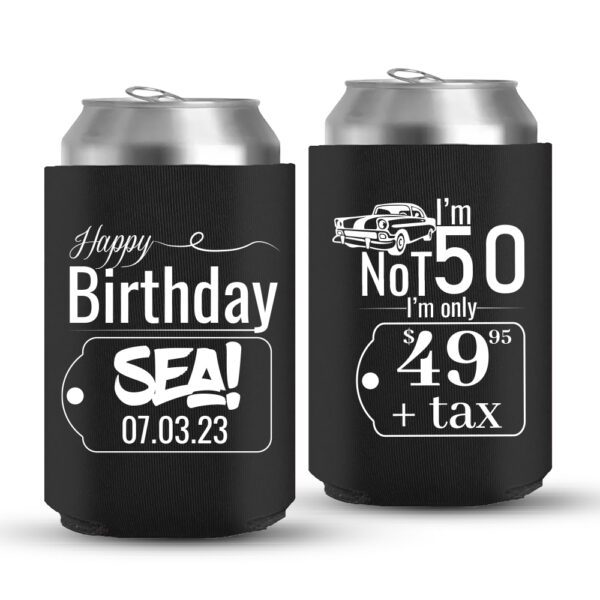 50th Birthday koozies-03-Black