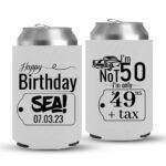 50th Birthday koozies-03-White