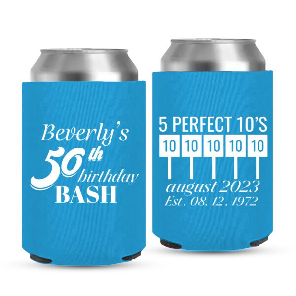 50th Birthday koozies-05-Cyan