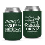 50th Birthday koozies-06-Green