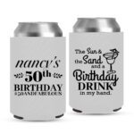 50th Birthday koozies-06-White