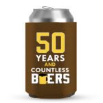 50th birthday koozies-10-brown