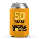 50th Birthday koozies-10-White