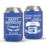 60th Birthday koozies-01-Blue