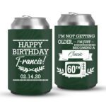 60th Birthday koozies-01-Green