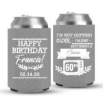 60th Birthday koozies-01-Grey