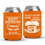 60th Birthday koozies-01-Orange