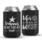 60th Birthday koozies-02-Black