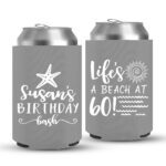 60th Birthday koozies-02-Grey